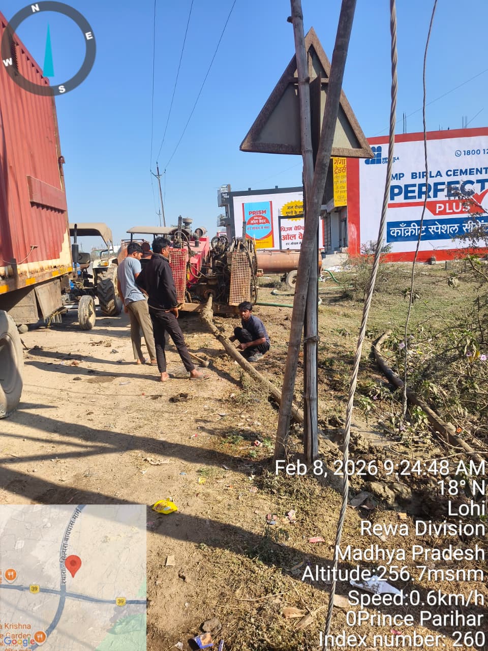 Utility installation work in Rewa Division